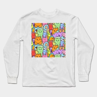 Funny Doodle Design Long Sleeve T-Shirt